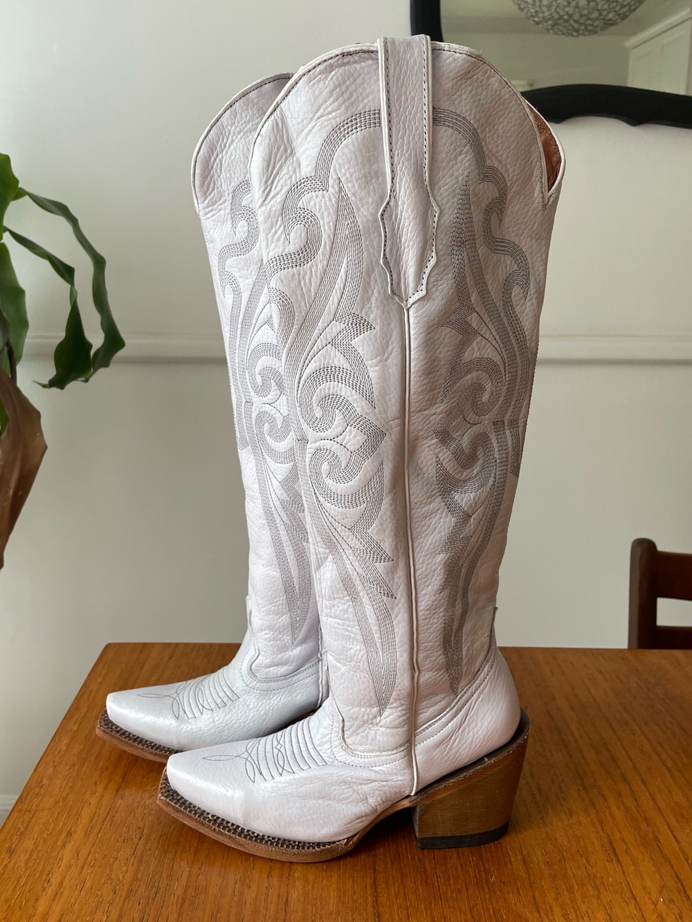 Tanner Mark Tall Leather Cowboy Western Boots Size US 5